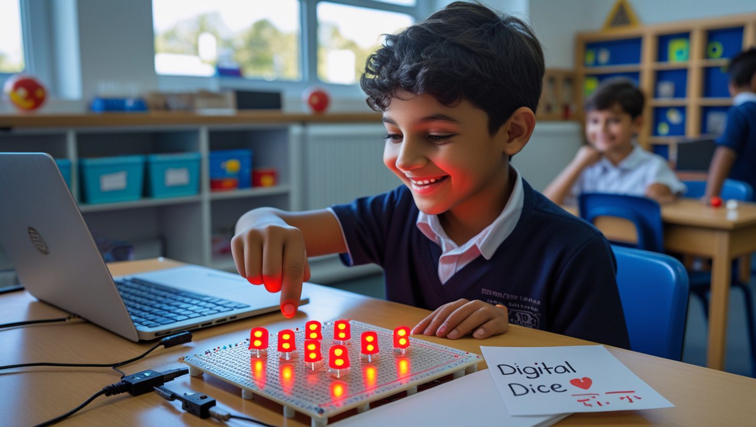LED animation for dice