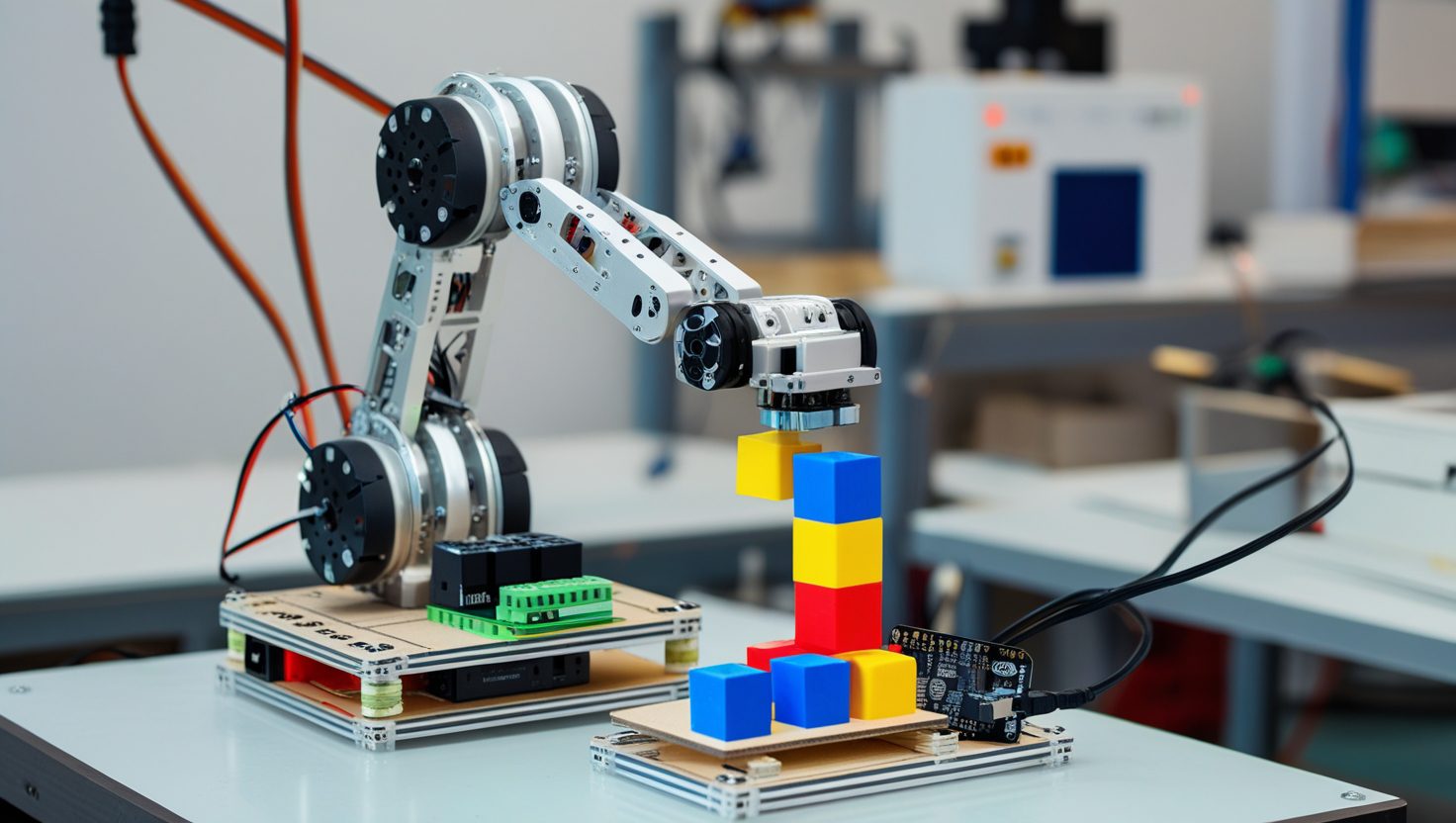 Pick and place robot in action