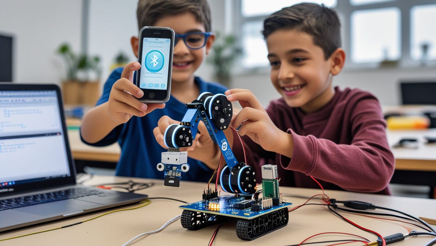 Bluetooth-controlled robot